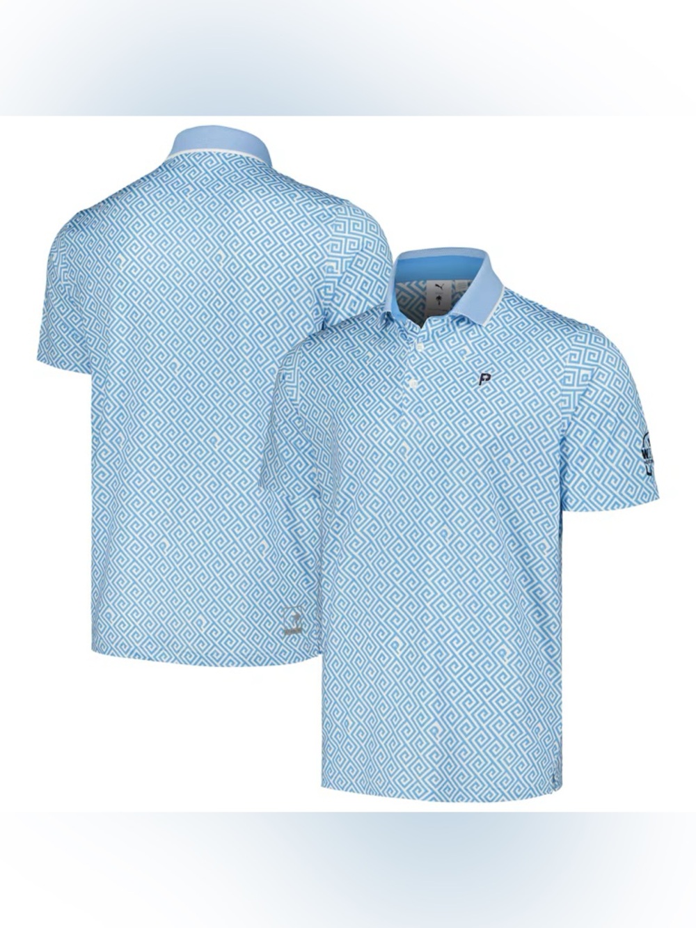 Men's Puma x PTC Light Blue MATTR Polo Golf Size Medium The Elvis